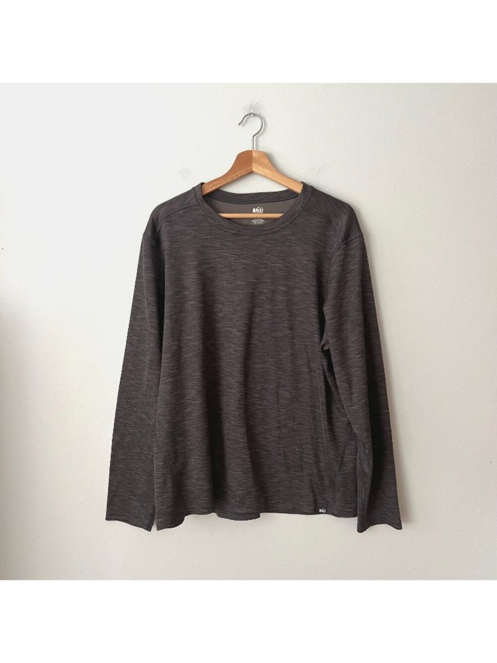 REI Men's Long Sleeve Gray Thermal Base Layer Top Size XL